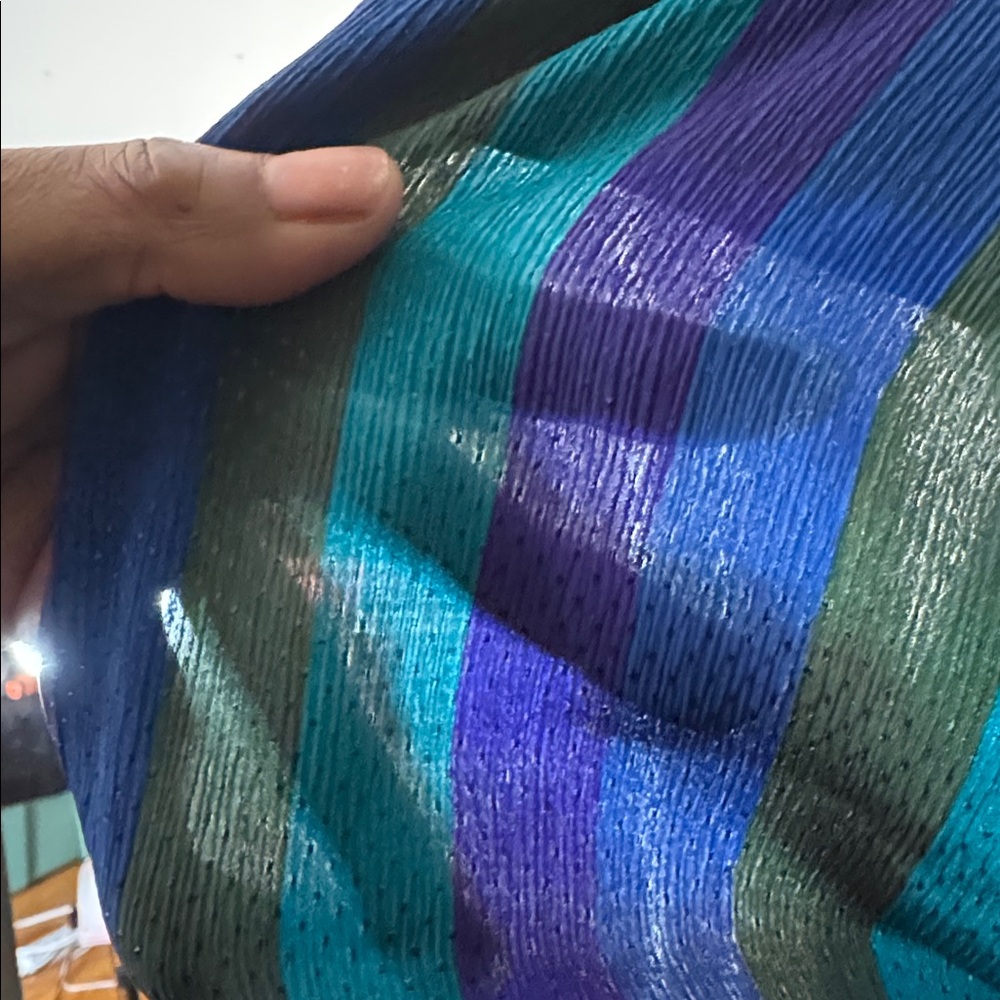 Vintage Leslie Fay Metallic Stripe Dress - Picture 17 of 17